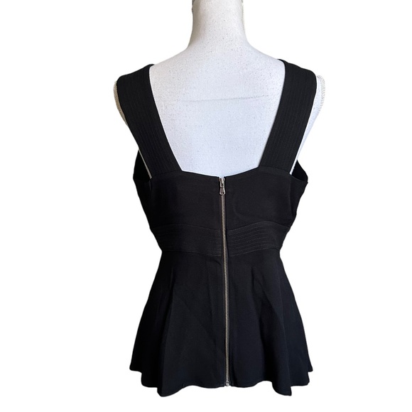 Trouvé Black V-neck Plunging Neckline Back Zipper Top Size M - Picture 4 of 17